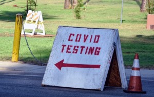Covid testing sign